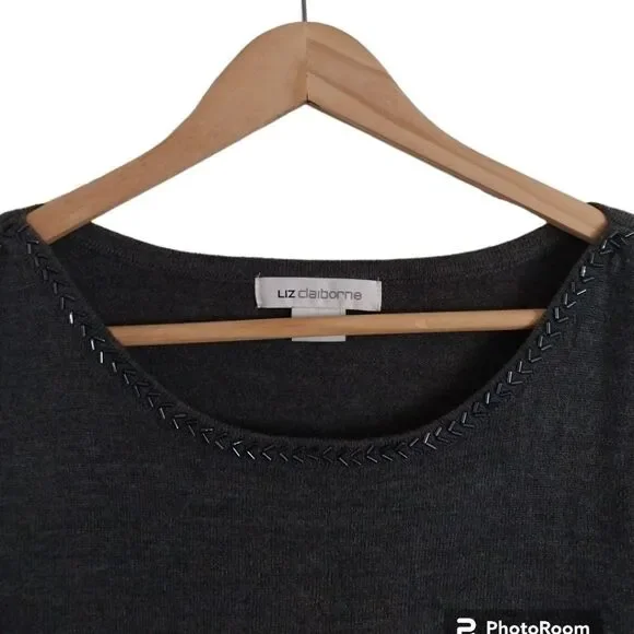 Liz Claiborne sweater size large Gray - Picture 3 of 4